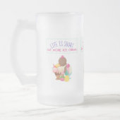 Das Leben ist Kurz Essen Mehr Eis Mattglas Bierglas (Links)