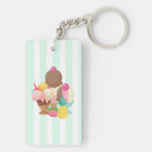 Das Leben ist Kurz Essen Mehr Eis Schlüsselanhänger (Rückseite)