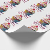 Das Leben ist Kurz, essen Sie den Cupcake - Funny Geschenkpapier (Ecke)