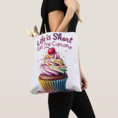 Das Leben ist Kurz, essen Sie den Cupcake - Funny Tasche (Von Nahem)