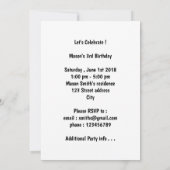 Das Leben ist kurz, essen Sie den Kuchen - Schwarz Einladung (Rückseite)