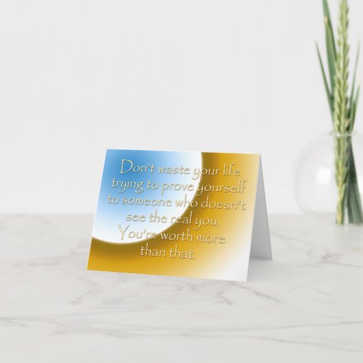 Das Leben ist Kurz (Förderung von Mitteilungskarte (Vorderseite)