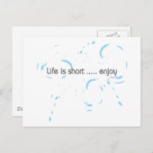 Das Leben ist kurz ... genießen Postkarte (Vorne/Hinten)