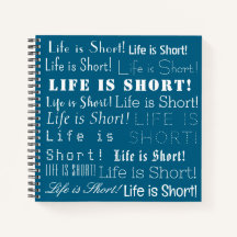 "Das Leben ist Kurz" Inspirationswörter, Ocean Blu