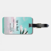 Das Leben ist Kurz inspirierend Reisekostenvoransc Gepäckanhänger (Rückseite horizontal)