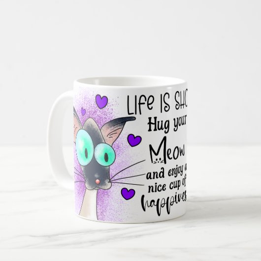 Das Leben ist kurz Kaffeetasse (Vorderseite Links)