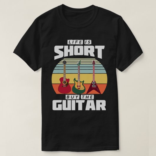 Das Leben ist Kurz Kaufen Sie das Guitar Mens Grap T-Shirt (Design vorne)