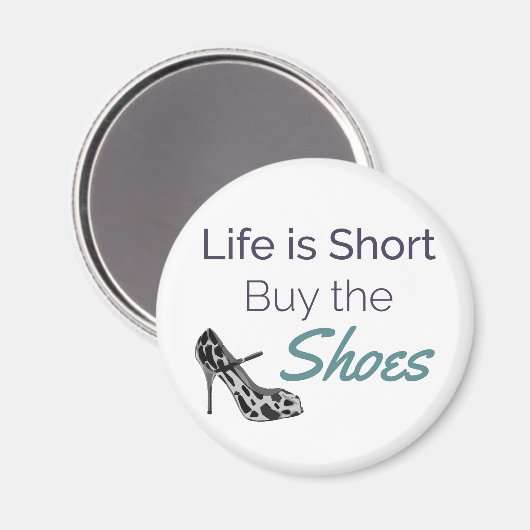 Das Leben ist Kurz Kaufen Sie das lustige Zitat Magnet (Vorderseite/Rückseite)