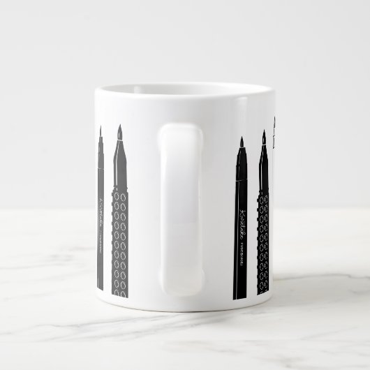 Das Leben ist kurz, kaufen Sie die Stifte - Buchst Jumbo-Tasse (Rückseite)