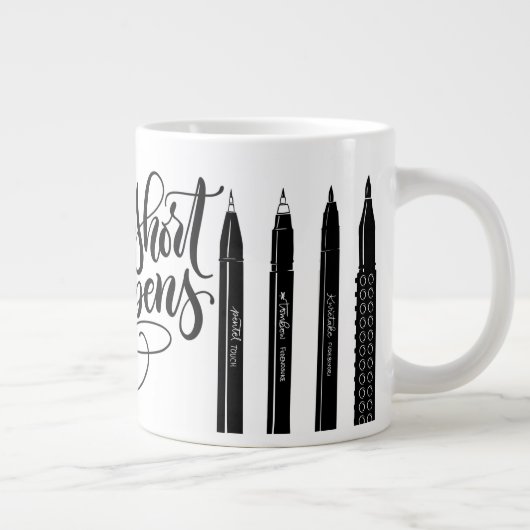 Das Leben ist kurz, kaufen Sie die Stifte - Buchst Jumbo-Tasse (Rechts)