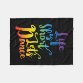 Das Leben ist Kurz Lassend Tanz Fleecedecke (Vorderseite (Horizontal))