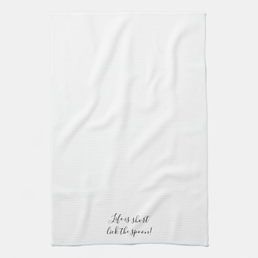 Das Leben ist Kurz Lick the Spoon Funny Geschirrtuch (Vertikal)