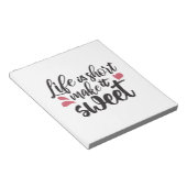 Das Leben ist Kurz, macht es süß - inspirierendes Notizblock (angewinkelt)