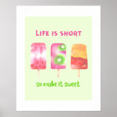 Das Leben ist kurz Motivierend Poster (Vorne)