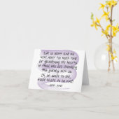 Das Leben ist kurz - Note Card Karte (Gelbe Blume)