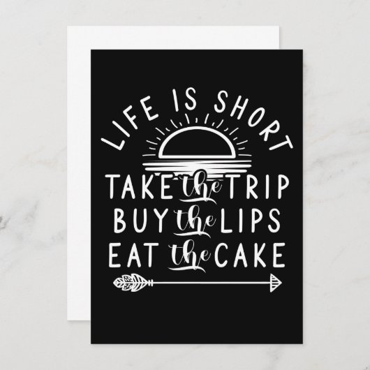 Das Leben ist Kurz, nur die Lippen-Injektion zu ka Dankeskarte (Vorne/Hinten)