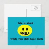 Das Leben ist Kurz Postkarte (Vorne/Hinten)