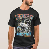 Das Leben ist Kurz, Schrott! Funny Raccoon Bootleg T-Shirt (Vorderseite)