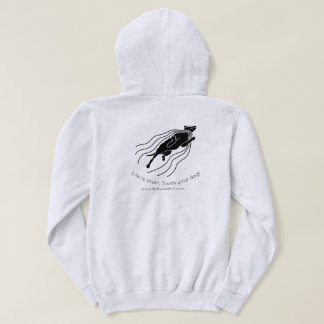 Das Leben ist kurz. Schwimm deinen Hund! Black Dog Hoodie