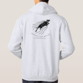 Das Leben ist kurz. Schwimm deinen Hund! Black Dog Hoodie (Rückseite)