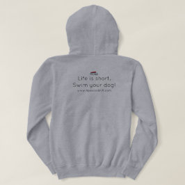 Das Leben ist kurz. Schwimm deinen Hund! Black Dog Hoodie