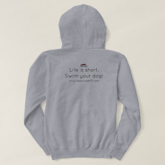 Das Leben ist kurz. Schwimm deinen Hund! Black Dog Hoodie
