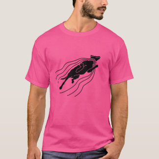Das Leben ist kurz. Schwimm deinen Hund! Black Dog T-Shirt