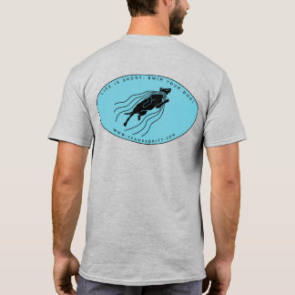 Das Leben ist kurz. Schwimm deinen Hund! Große Rüc T-Shirt