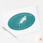 Das Leben ist kurz. Schwimm deinen Hund! Sticker (Umschlag)