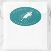 Das Leben ist kurz. Schwimm deinen Hund! Sticker (Tasche)