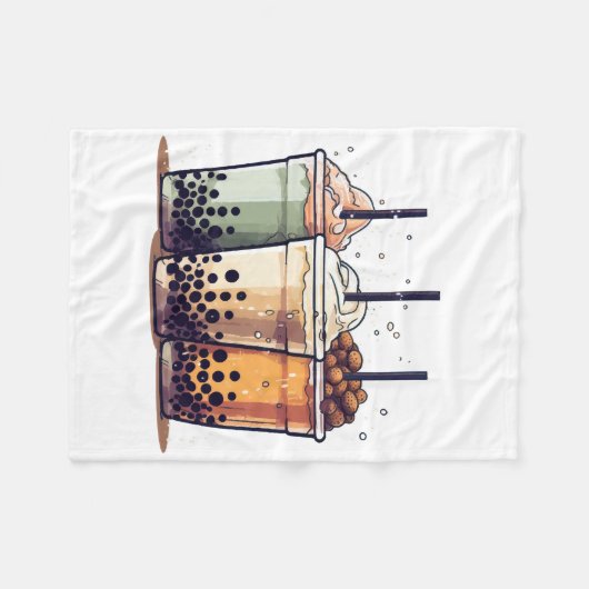 Das Leben ist kurz, trinken Sie den Boba Fleecedecke (Vorderseite (Horizontal))