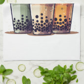 Das Leben ist kurz, trinken Sie den Boba Geschirrtuch (Gefaltet)