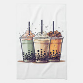 Das Leben ist kurz, trinken Sie den Boba Geschirrtuch (Vertikal)