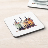 Das Leben ist kurz, trinken Sie den Boba Getränkeuntersetzer (Linke Seite)