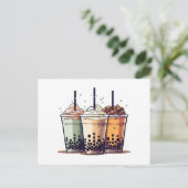 Das Leben ist kurz, trinken Sie den Boba Postkarte (Stehend Vorderseite)