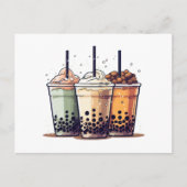 Das Leben ist kurz, trinken Sie den Boba Postkarte (Vorderseite)