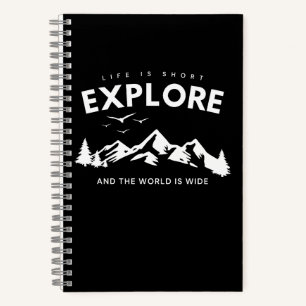 Das Leben ist kurz und die Welt ist weit Zitat erk Notizblock