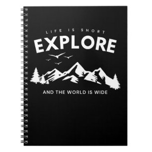 Das Leben ist kurz und die Welt ist weit Zitat erk Notizblock