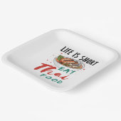 Das Leben ist Kurz zu essen Thai Food Pappteller (Gewinkelt)