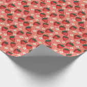 Das Leben ist Kurz, zuerst Erdbeeren essen Geschenkpapier (Ecke)