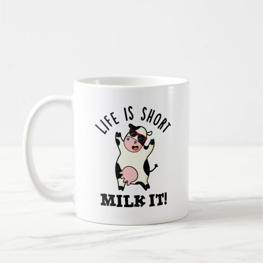 Das Leben ist Kurze Milch Es lustige Kuh Puppe Kaffeetasse (Links)