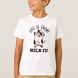 Das Leben ist Kurze Milch Es lustige Kuh Puppe T-Shirt