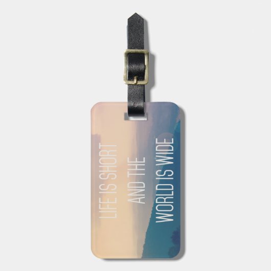 Das Leben ist Kurzer Gepäckanhänger (Vorderseite vertikal)