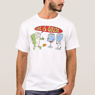 DAS LEBEN IST - LUSTIGER GOUDAKÄSE-T - SHIRT GUT