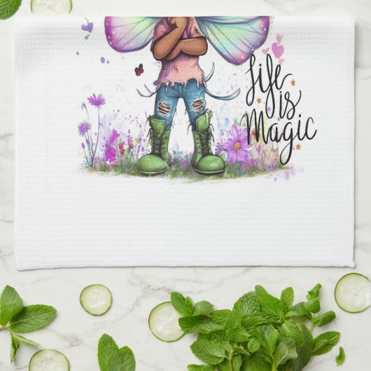 Das Leben ist Magic Lil'Fairy Küchentücher. Geschirrtuch (Gefaltet)