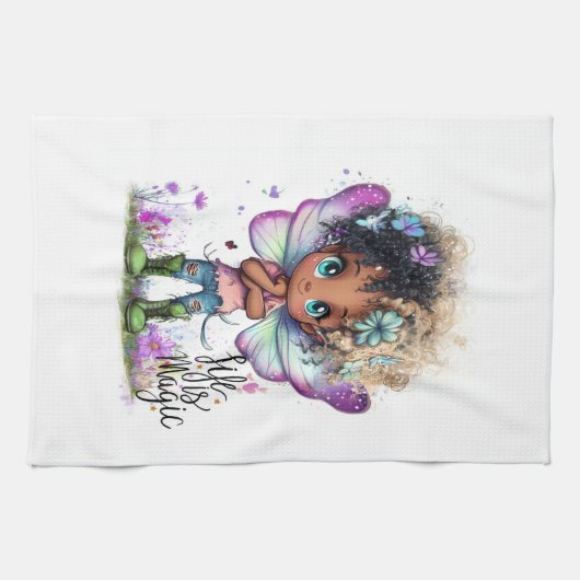 Das Leben ist Magic Lil'Fairy Küchentücher. Geschirrtuch (Horizontal)