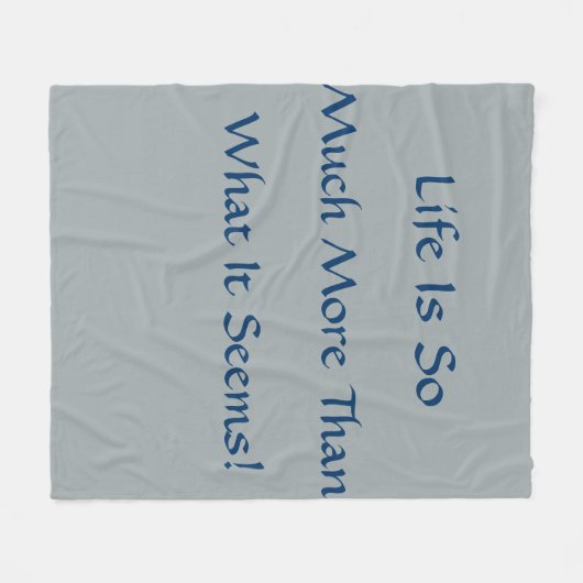 Das Leben ist mehr Fleecedecke (Vorderseite (Horizontal))