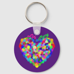 Das Leben ist Messy (Paint Gun Heart) Schlüsselanhänger