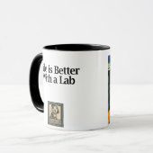 "Das Leben ist mit ein Labrador-" Halloween Hexe Tasse (Vorderseite Links)