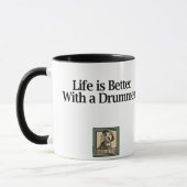 "Das Leben ist mit ein Schlagzeuger-" gelbem Tasse (Links)